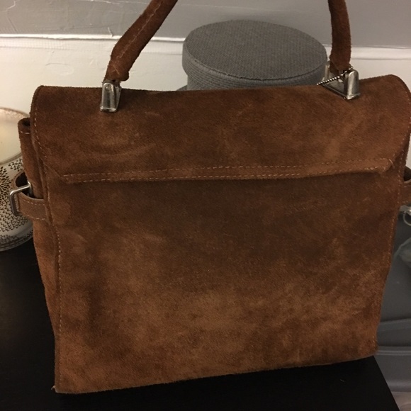 Brown suede handbag originally purchased in Italy - Picture 5 of 7